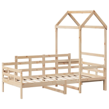 vidaXL tömör fenyőfa kanapéágy tetővel 80 x 200 cm ágy és ágykellék