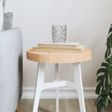 vidaXL tömör fenyőfa kerek asztallap Ø30 x 3 cm bútor