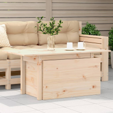 vidaXL tömör fenyőfa kerti asztal 100 x 50 x 75 cm kerti bútor