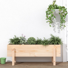 vidaXL tömör fenyőfa kerti magaságyás 101 x 30 x 38 cm kerti tárolás