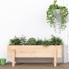 vidaXL Tömör fenyőfa kerti magaságyás 101 x 30 x 38 cm kerti tárolás