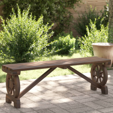 vidaXL tömör fenyőfa kerti pad 115 cm kerti bútor