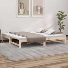 vidaXL tömör fenyőfa kihúzható kanapéágy 2 x (100 x 200) cm ágy és ágykellék