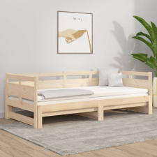 vidaXL tömör fenyőfa kihúzható kanapéágy 2 x (80 x 200) cm ágy és ágykellék