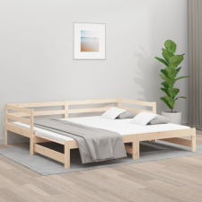 vidaXL tömör fenyőfa kihúzható kanapéágy 2 x (80 x 200) cm ágy és ágykellék