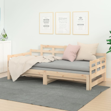 vidaXL tömör fenyőfa kihúzható kanapéágy 2 x (90 x 190) cm ágy és ágykellék