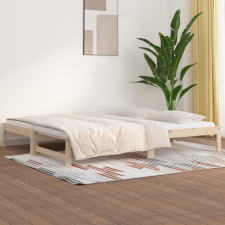 vidaXL tömör fenyőfa kihúzható kanapéágy 2 x (90 x 200) cm ágy és ágykellék