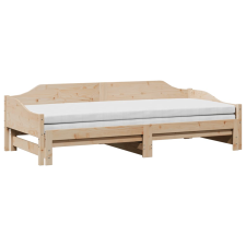 vidaXL tömör fenyőfa kihúzható kanapéágy 80 x 200 cm (850902) ágy és ágykellék