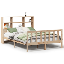 vidaXL tömör fenyőfa könyvespolcos ágy matrac nélkül 120 x 190 cm (3322121) ágy és ágykellék