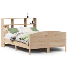 vidaXL tömör fenyőfa könyvespolcos ágy matrac nélkül 120 x 190 cm (3323116) ágy és ágykellék