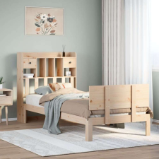 vidaXL tömör fenyőfa könyvespolcos ágy matrac nélkül 75 x 190 cm ágy és ágykellék