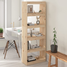 vidaXL tömör fenyőfa könyvszekrény/térelválasztó 60 x 30 x 167,5 cm bútor