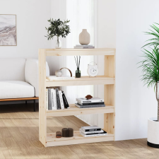 vidaXL tömör fenyőfa könyvszekrény/térelválasztó 80 x 30 x 103,5 cm bútor