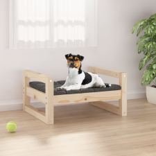 vidaXL Tömör fenyőfa kutyaágy 55,5x45,5x28 cm szállítóbox, fekhely kutyáknak