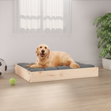vidaXL tömör fenyőfa kutyaágy 71,5x54x9 cm szállítóbox, fekhely kutyáknak
