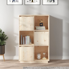 vidaXL tömör fenyőfa magasszekrény 74 x 35 x 117 cm bútor