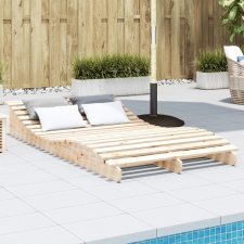 vidaXL tömör fenyőfa napozóágy 205 x 110 x 31,5 cm kerti bútor