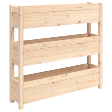 vidaXL tömör fenyőfa növénytartó 112 x 25 x 104,5 cm (823920) kerti tárolás
