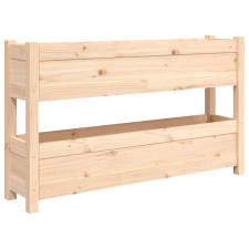 vidaXL tömör fenyőfa növénytartó 112x25x66 cm (823927) kerti tárolás