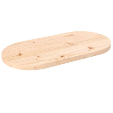 vidaXL tömör fenyőfa ovális asztallap 80x40x2,5 cm bútor