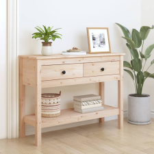 vidaXL tömör fenyőfa tálalóasztal 100 x 35 x 75 cm bútor