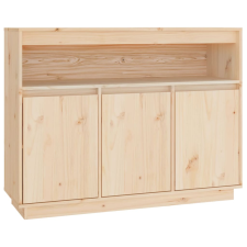 vidaXL tömör fenyőfa tálalószekrény 104,5x34x80 cm (814389) bútor