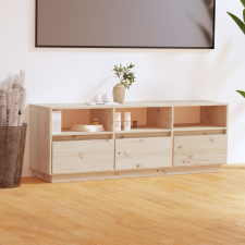 vidaXL tömör fenyőfa TV-szekrény 140 x 37 x 50 cm bútor