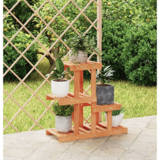 vidaXL tömör fenyőfa virágtartó állvány 58 x 25 x 51 cm kerti dekoráció