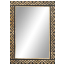 vidaXL tömör mangófa és üveg fürdőszobatükör 50 x 70 cm (4018659) fürdőszoba bútor