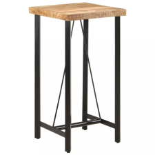 vidaXL tömör mangófa és vas bárasztal 55 x 55 x 107 cm bútor