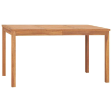 vidaXL tömör tíkfa kerti étkezőasztal 140 x 80 x 77 cm kerti bútor