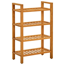 vidaXL tömör tölgyfa cipőtartó 4 polccal 50 x 27 x 80 cm bútor