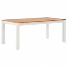 vidaXL Tömör tölgyfa étkezőasztal 180 x 90 x 74 cm bútor
