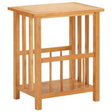vidaXL tömör tölgyfa magazinasztal 45 x 35 x 55 cm bútor