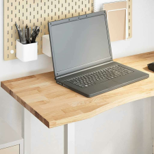 vidaXL tömör tölgyfa téglalap alakú asztallap kezeletlen 100x50x2,5 cm bútor
