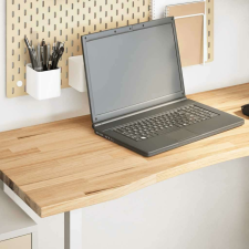 vidaXL tömör tölgyfa téglalap alakú asztallap kezeletlen 120x50x2,5 cm bútor