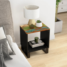 vidaXL tömör újrahasznosított és szerelt fa dohányzóasztal 40x31x46 cm bútor