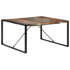 vidaXL tömör újrahasznosított fa étkezőasztal 140 x 140 x 75 cm bútor