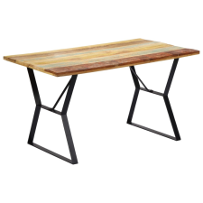 vidaXL tömör újrahasznosított fa étkezőasztal 140 x 80 x 76 cm bútor