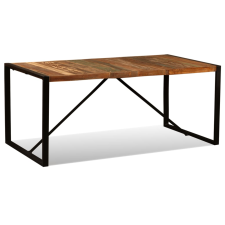 vidaXL tömör újrahasznosított fa étkezőasztal 180 cm (243999) bútor