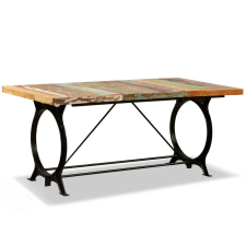 vidaXL tömör újrahasznosított fa étkezőasztal 180 cm (244800) bútor