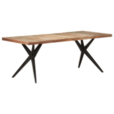vidaXL tömör újrahasznosított fa étkezőasztal 200 x 90 x 76 cm bútor