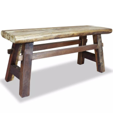 vidaXL tömör újrahasznosított fa pad 100 x 28 43 cm bútor