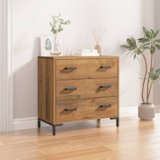 vidaXL tömör újrahasznosított fenyőfa fiókos szekrény 75 x 35 x 70 cm bútor