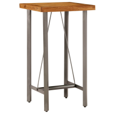 vidaXL tömör újrahasznosított tíkfa bárasztal 60 x 60 x 107 cm (245803) bútor