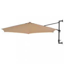 vidaXL tópszínű falra szerelhető napernyő fémrúddal, 300 cm kerti bútor