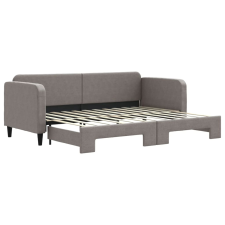 vidaXL tópszínű kihúzható szövet heverő 80 x 200 cm (3196814) ágy és ágykellék