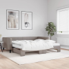 vidaXL tópszínű kihúzható szövet heverő matracokkal 100 x 200 cm