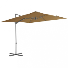 vidaXL Tópszínű konzolos napernyő acélrúddal 250 x 250 cm kerti bútor