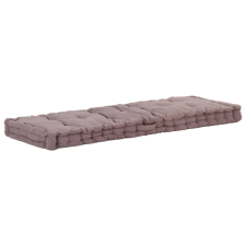 vidaXL tópszínű pamut raklappadló-párna 120 x 40 x 7 cm kerti bútor